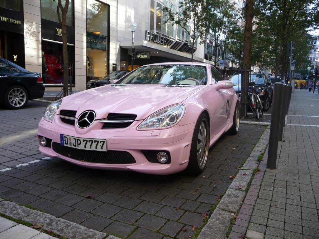超级拉风的淡粉色奔驰-爱卡汽车图片
