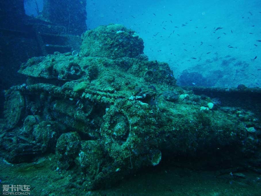 據科學家考證,50多艘二戰的戰艦沉船殘骸沉沒在特魯克瀉湖底部.