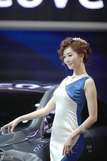 韩国美艳车模_香车美女_图库频道_爱卡汽车