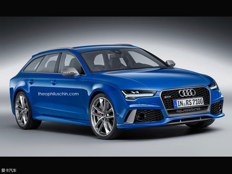 前脸与普通版一致 奥迪rs7旅行版效果图-爱卡汽车